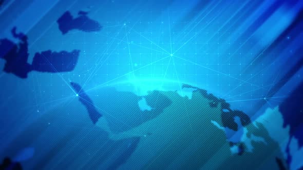 News Corporation On A Blue Background World Map alt