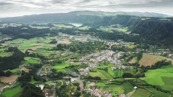 Village of Furnas Nearby Volcanic Complex of Geothermal Springs on Sao Miguel alt