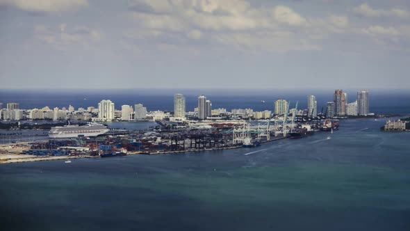 Miami aerial view Timelapse alt
