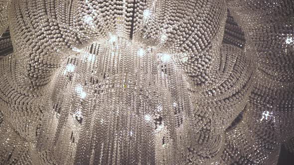 Large Crystal Chandelier From Ceiling with Electric Lamps alt