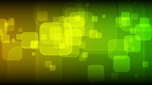 Green Yellow Abstract Geometric Squares