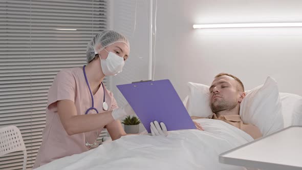 Sick Patient Signing Medical Papers alt