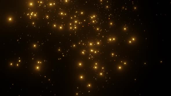 Golden Pokeh Flashing Particles Background alt