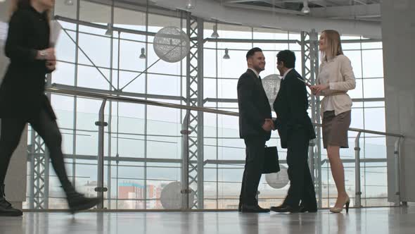 Business Partners Walking in the Office Building alt
