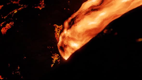 Volcanic  Lava Flowing 3d Animation