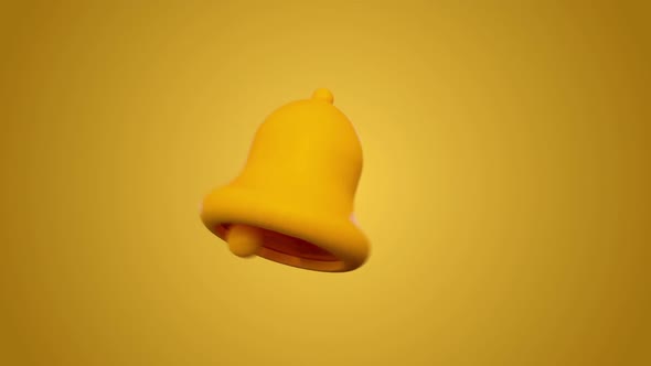 Yellow Background And Notification Bell Ringing alt