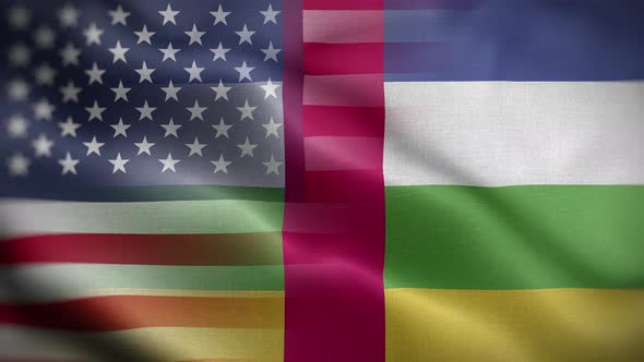 USA Central African Republic Flag Loop Background 4K