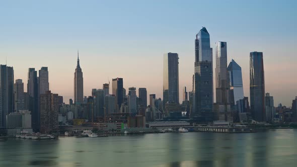 Sunrise in New York City Skyline