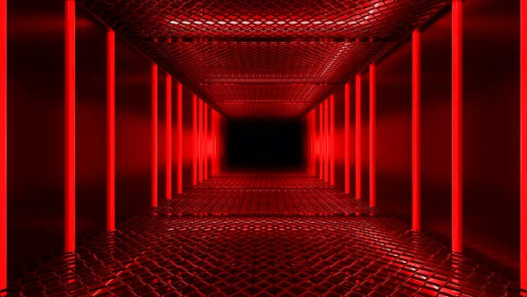 Red Tunnel Background 4K