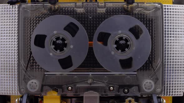 The Cassette Is Played In The Tape Recorder And Rewind The Reel Of The Tape