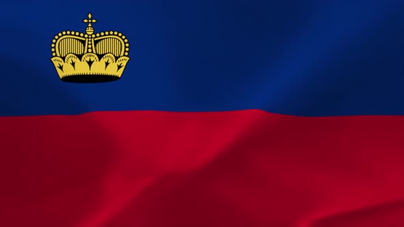 Liechtenstein Waving Flag Animation 4K Moving Wallpaper Background alt