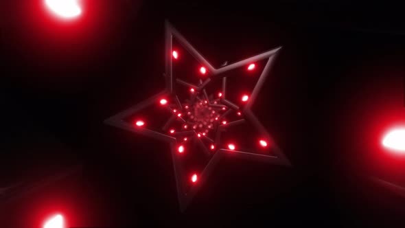 4k Red Spiral Star Tunel