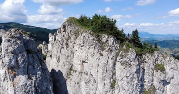 Sandstone And Limestone Massif Of Hasmas Mountains In The Romanian Carpathian Mountain alt