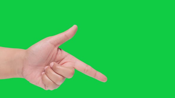 HAND (Green Sceen) hand signal - Point or check