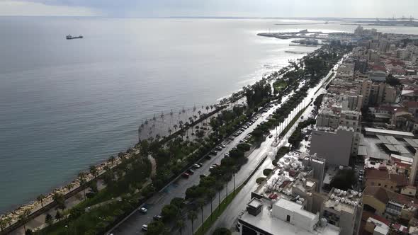Cyprus. Limassol. City embankment. Mediterranean Sea