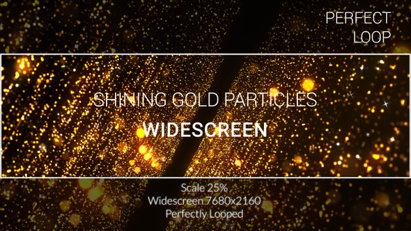 Shining Gold Particles Wide screen