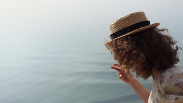 Couple Walking Down Stairway on Beautiful Beach alt