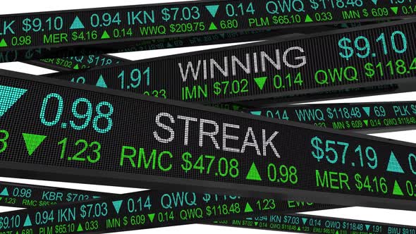 Winning Streak Stock Market Performance Gains 3d Animation alt