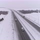 Aerial view of winter highway 02 - VideoHive Item for Sale