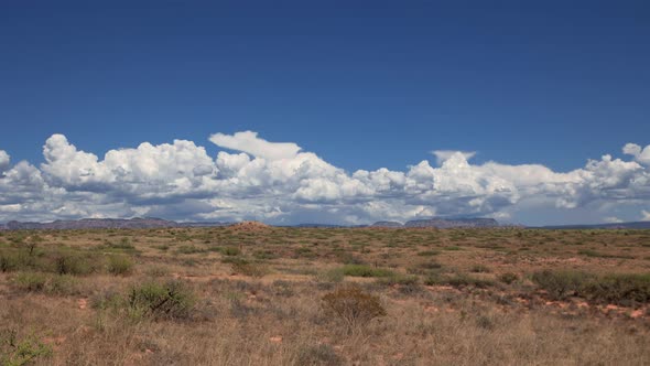 Beautiful Cumulus Clouds in Blue Sky Wide Time Lapse