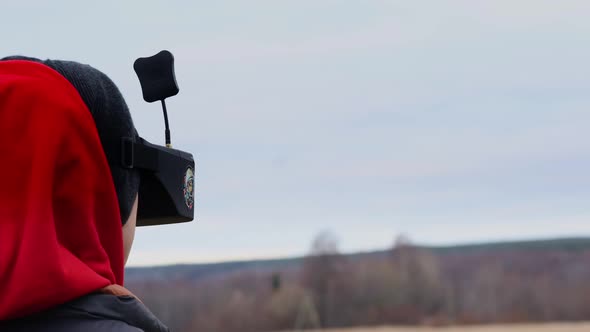 Young Man Launches Rc Plane Into Sky