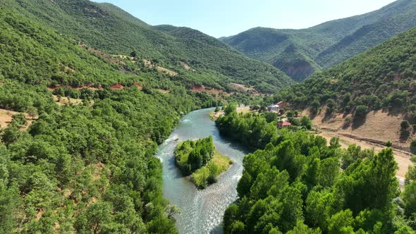 Munzur River And Green Valley Tunceli In Turkey