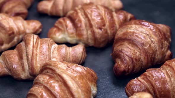 Freshly Baked Croissants on the Table