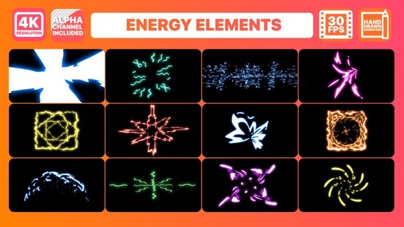 Electric Energy Elements | Motion Graphics, Motion Graphics | VideoHive