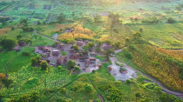 Circling over a village in Malawi Africa with my DJI Mavic Pro drone. alt