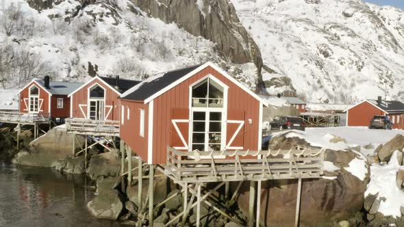 Winter Lofoten Shore Aerial View 3 alt