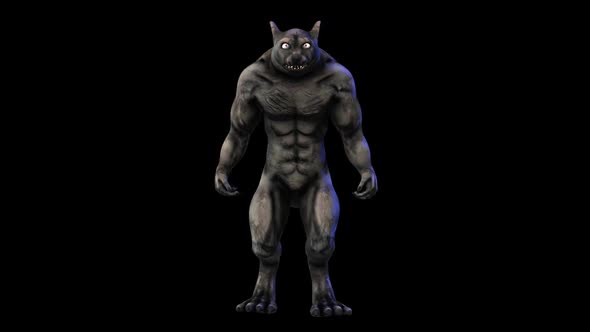 Werewolf standing with alpha alt