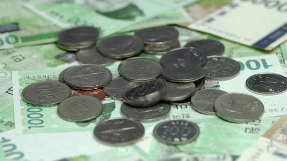 Korea Money Coins Falling alt