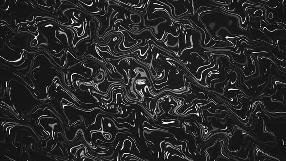 Black and White Liquid Wavy Abstraction