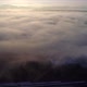 View of the Sunrise Over Fog Clouds in Brewster New York