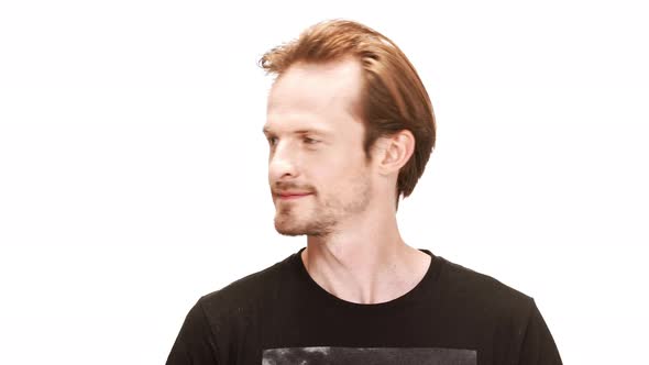 Young Handsome Man Fooling Smiling Showing Okay Over White Background alt