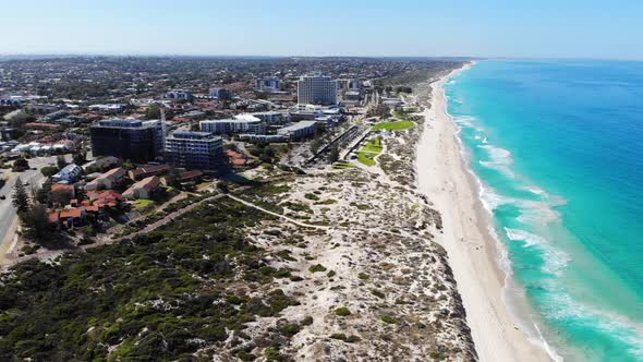 Aerial view of a Coastline City in Australia