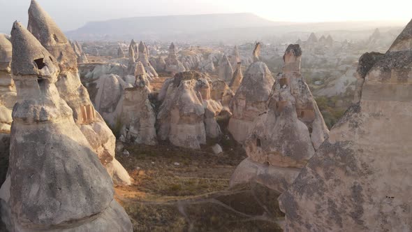 Cappadocia Landscape Aerial View. Turkey. Goreme National Park alt