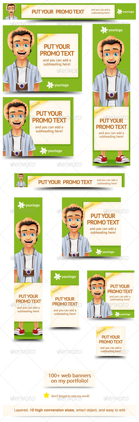 Travel Promo Web Banner Design - Banners & Ads Web Elements