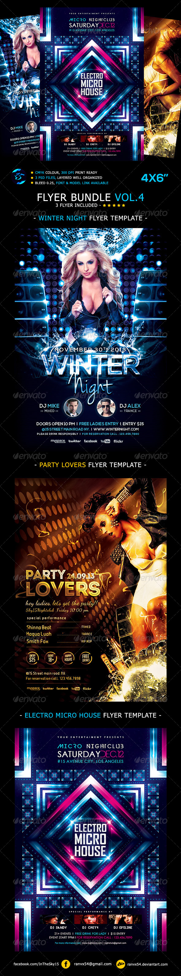 Flyer Bundle Vol.4 - Clubs & Parties Events