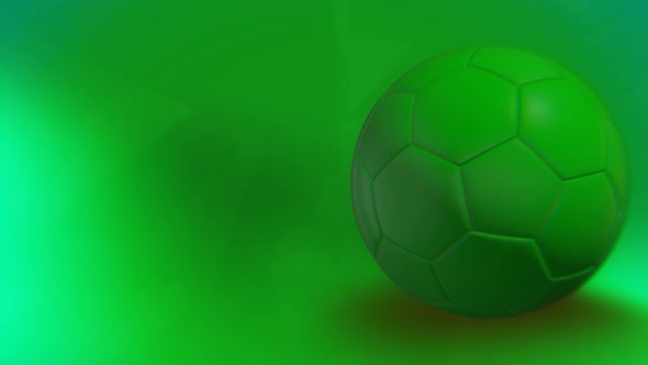 Green Soccer Ball Background 4K
