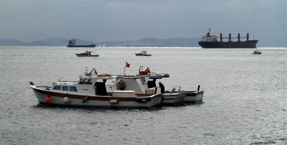 Cargo Ships in Bosphorus 03