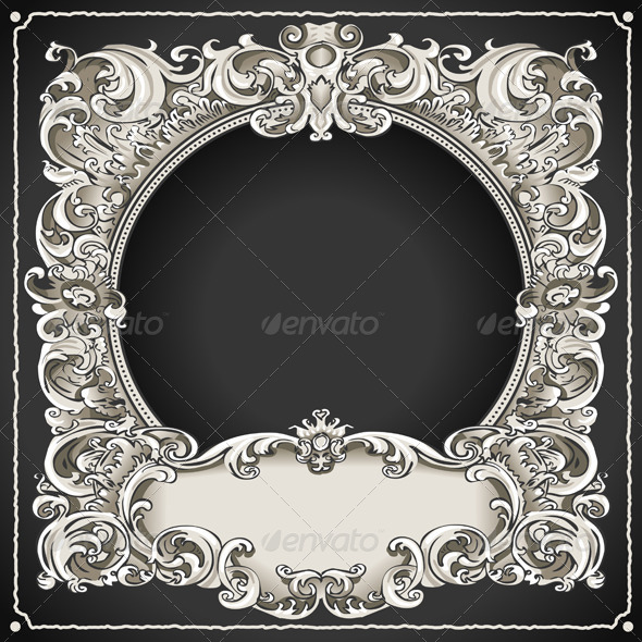 Vintage Floral Frame - Borders Decorative