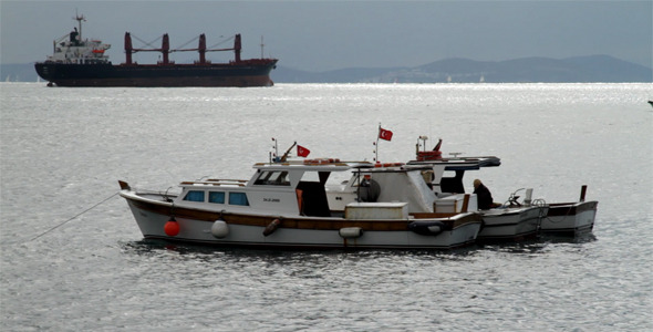 Cargo Ships in Bosphorus 04