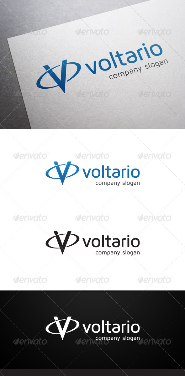 Voltario V Letter Logo - Letters Logo Templates