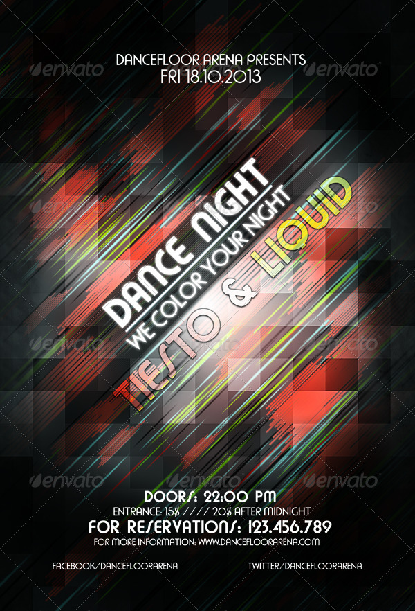 dance night flyer template by criscx22 graphicriver dance flyer