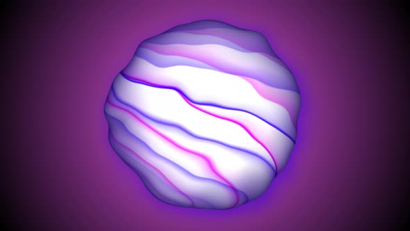 Purple color distorted animated sphere animation. A 74 1