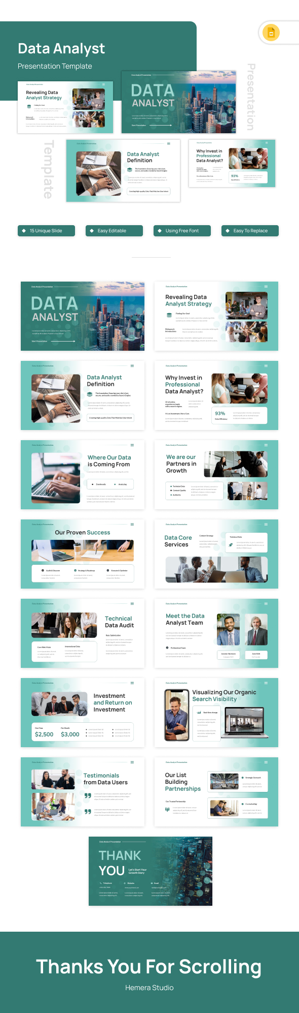 Data Analysis Google Slide Template