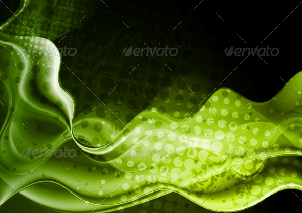 Grunge Waves Vector Elegant Background - Backgrounds Decorative