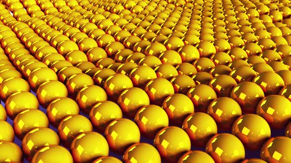 Wavy Surface of Gold Balls alt