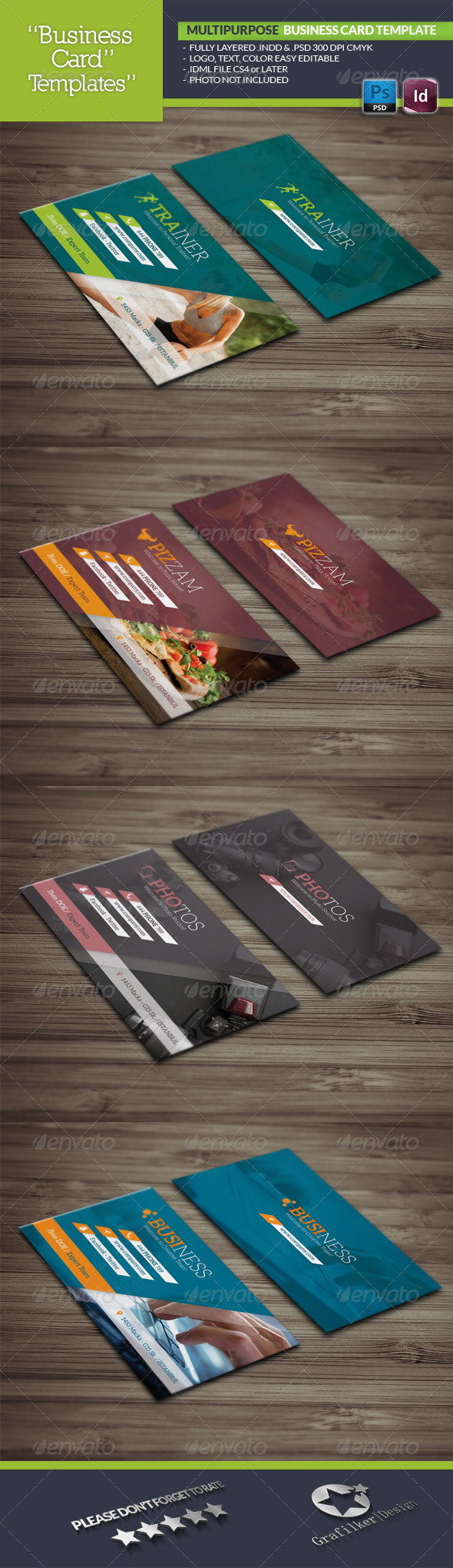 Multipurpose Business Card Template - Business Cards Print Templates